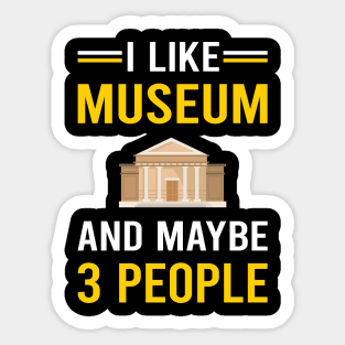 3 People Museum Sticker